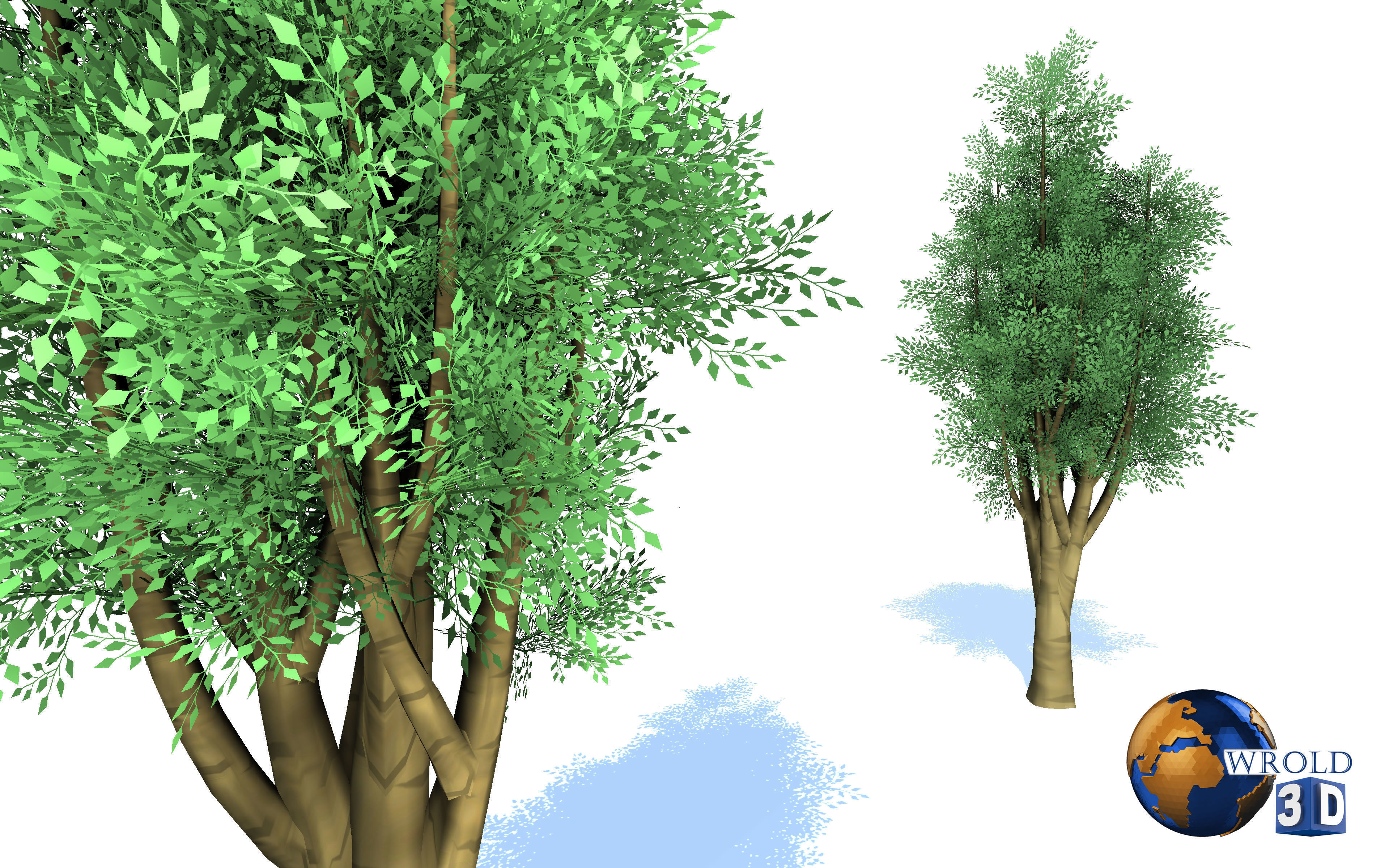 Stylize colorful trees pack lowpoly 3d model Low-poly 3D model_3