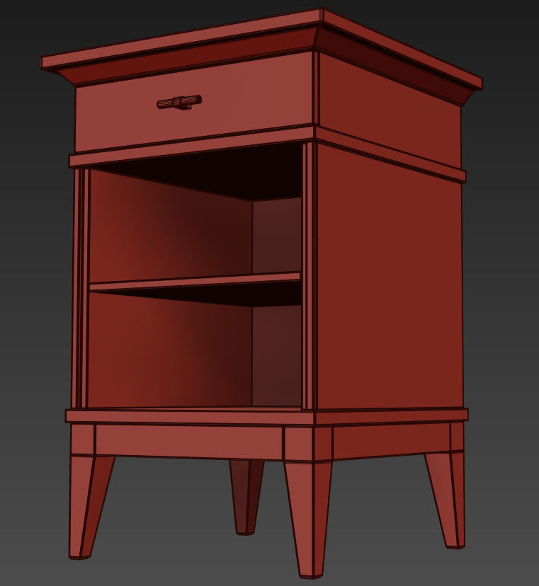 Manhattan Dresser nightstand by Wonderwood 3D model_9