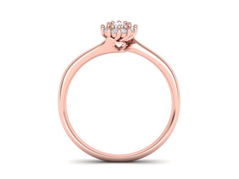 Engagement ring  Own design with 3mm centr stone 3D print model_14