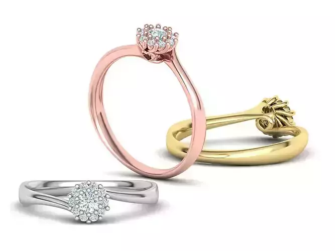 Engagement ring  Own design with 3mm centr stone