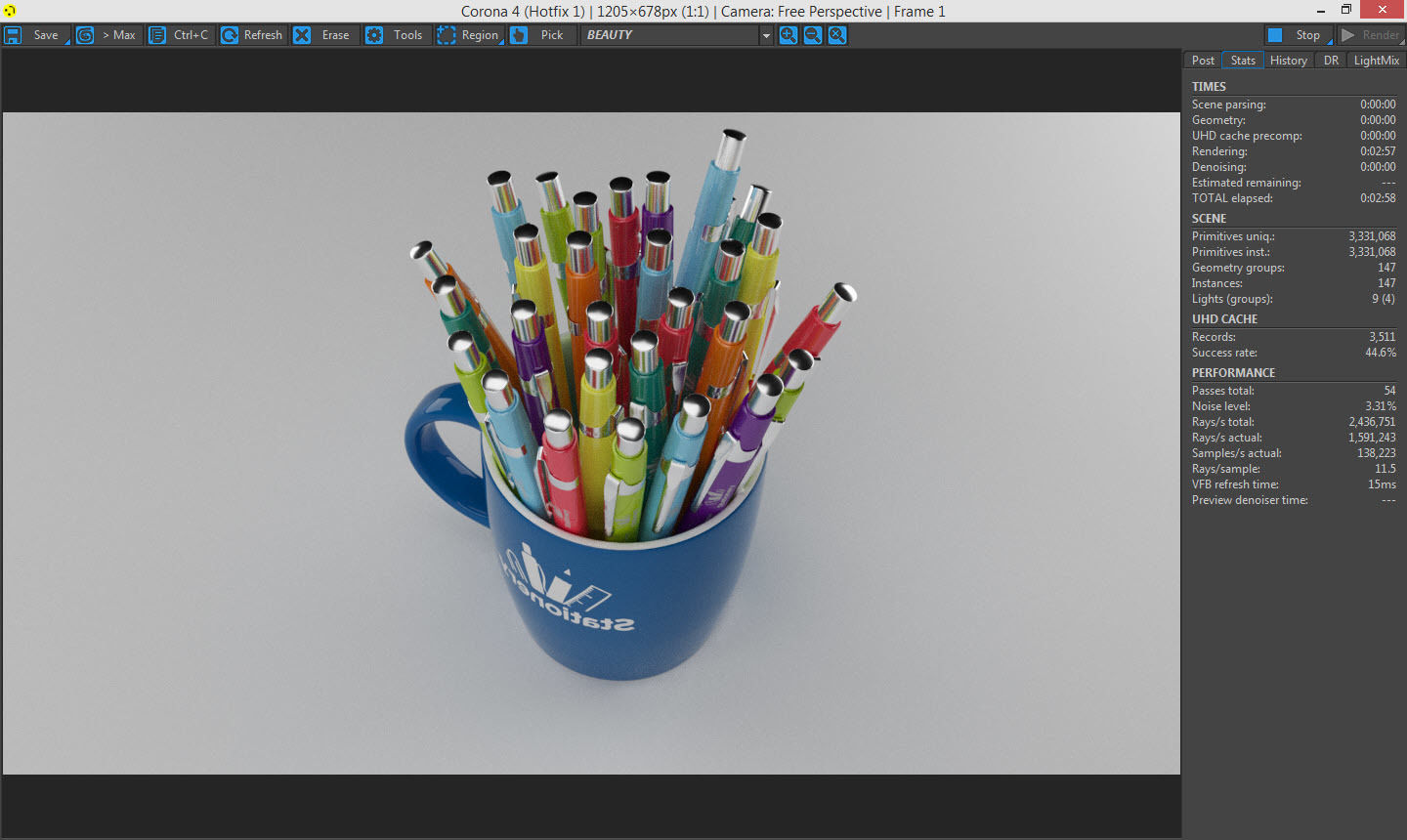 Stationery Mug With PencilCase 3D model_2