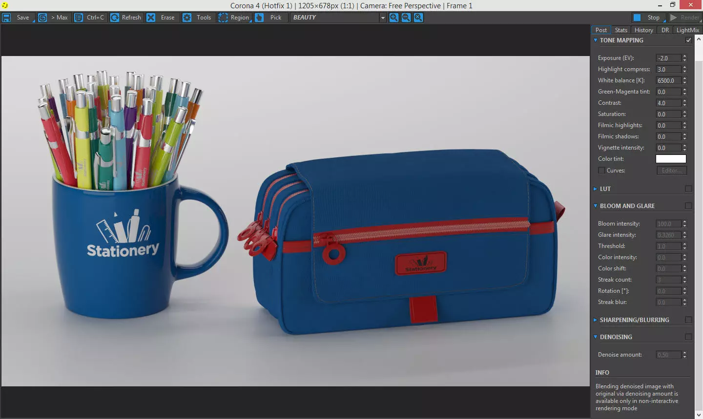 Stationery Mug With PencilCase 3D model_0