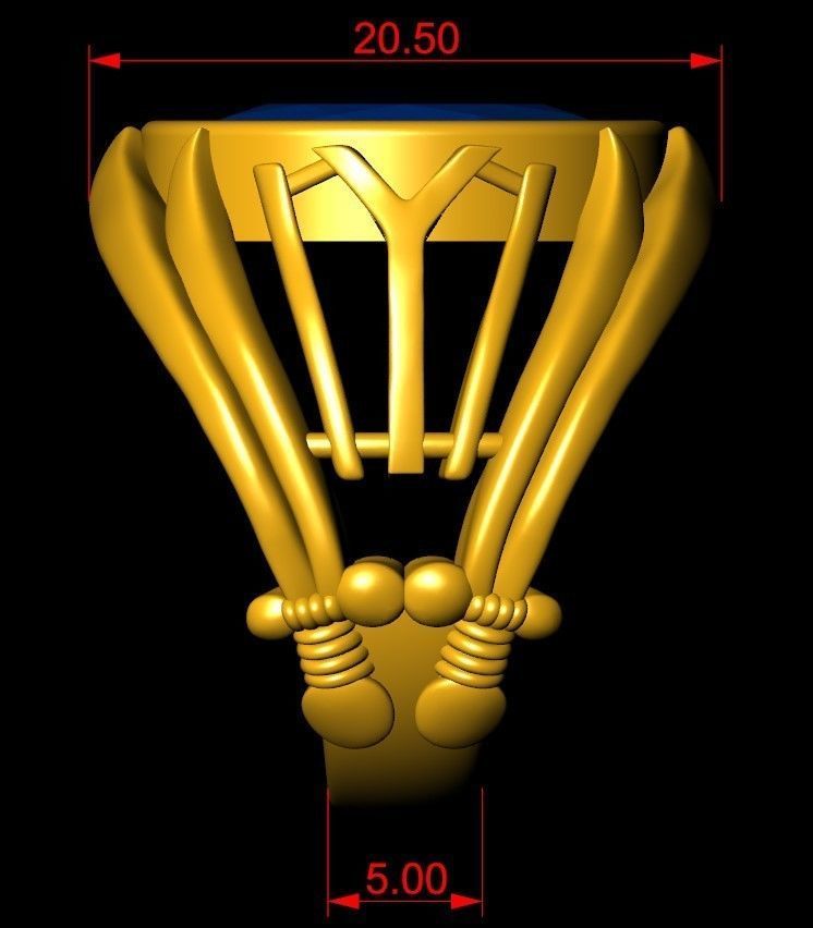 Sword Oval RIng  3D print model_11