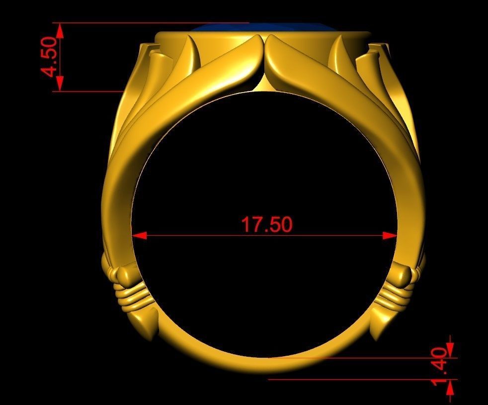 Sword Oval RIng  3D print model_9