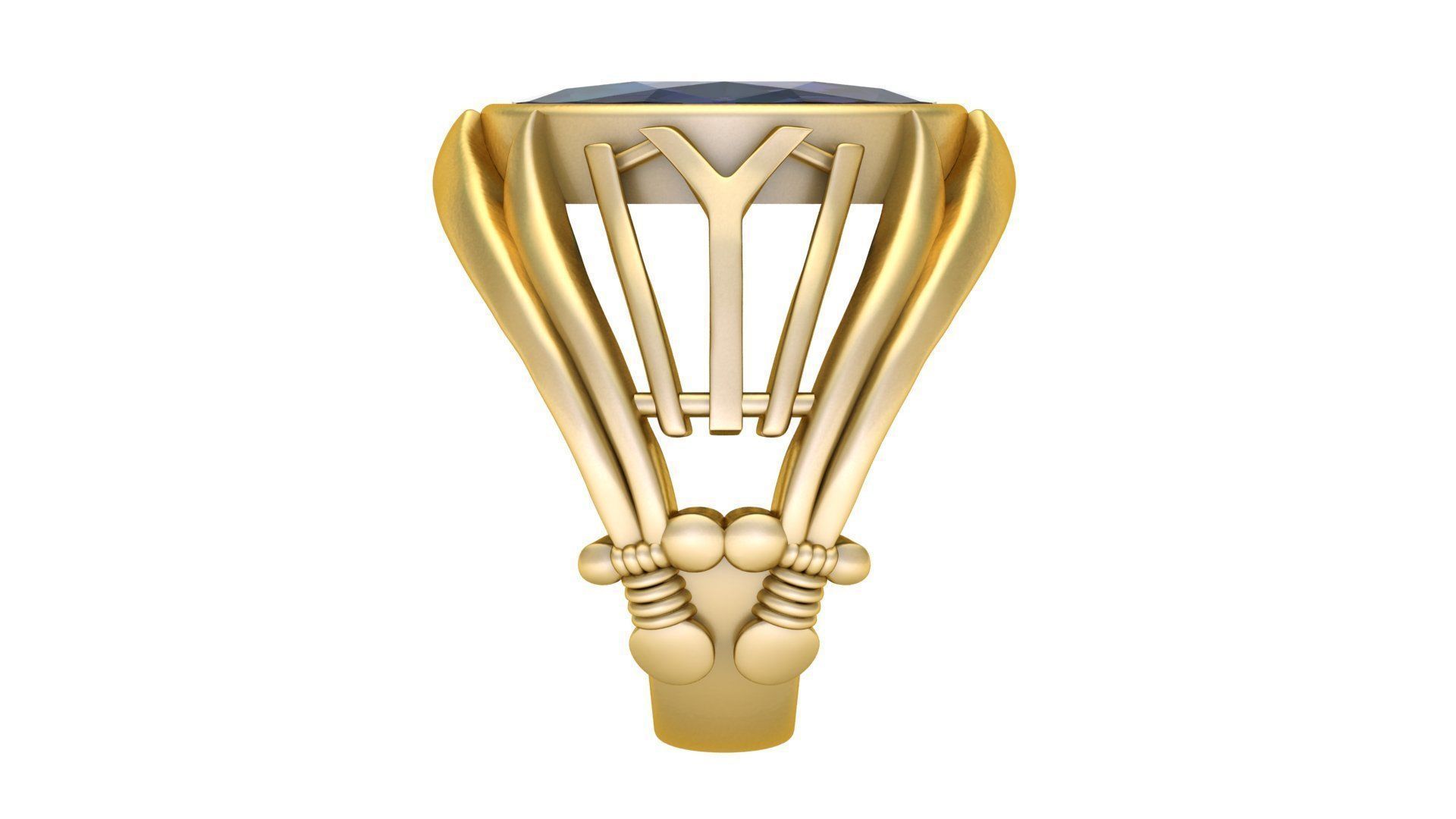 Sword Oval RIng  3D print model_3