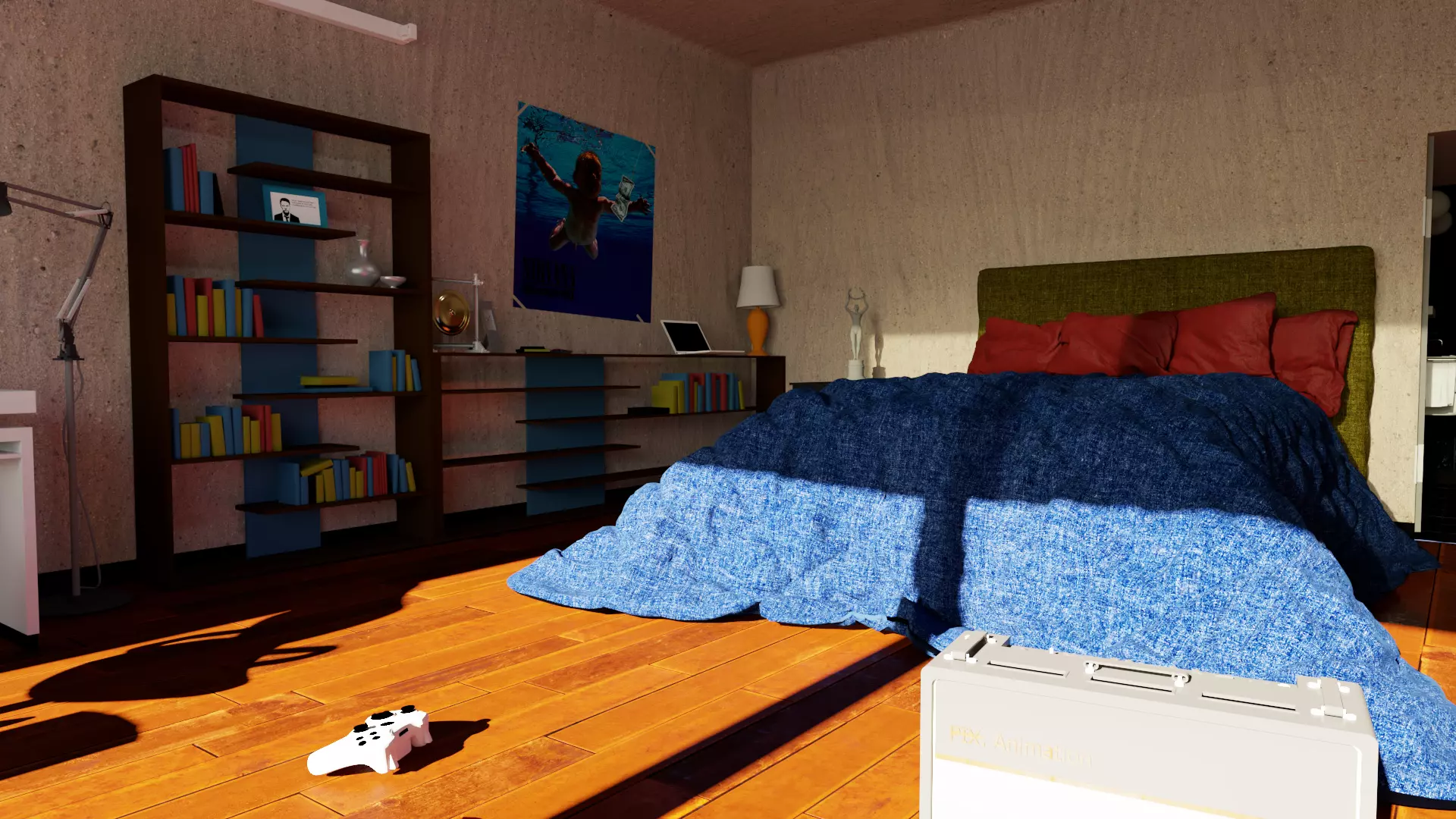 Room and Bathroom Interior design 3D model