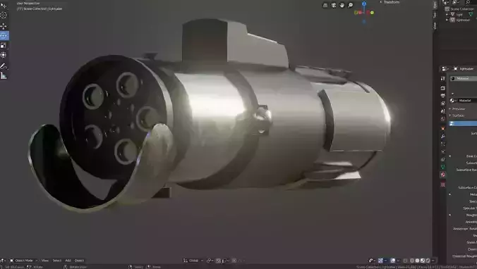 Yoda Lightsaber Low-poly 3D model