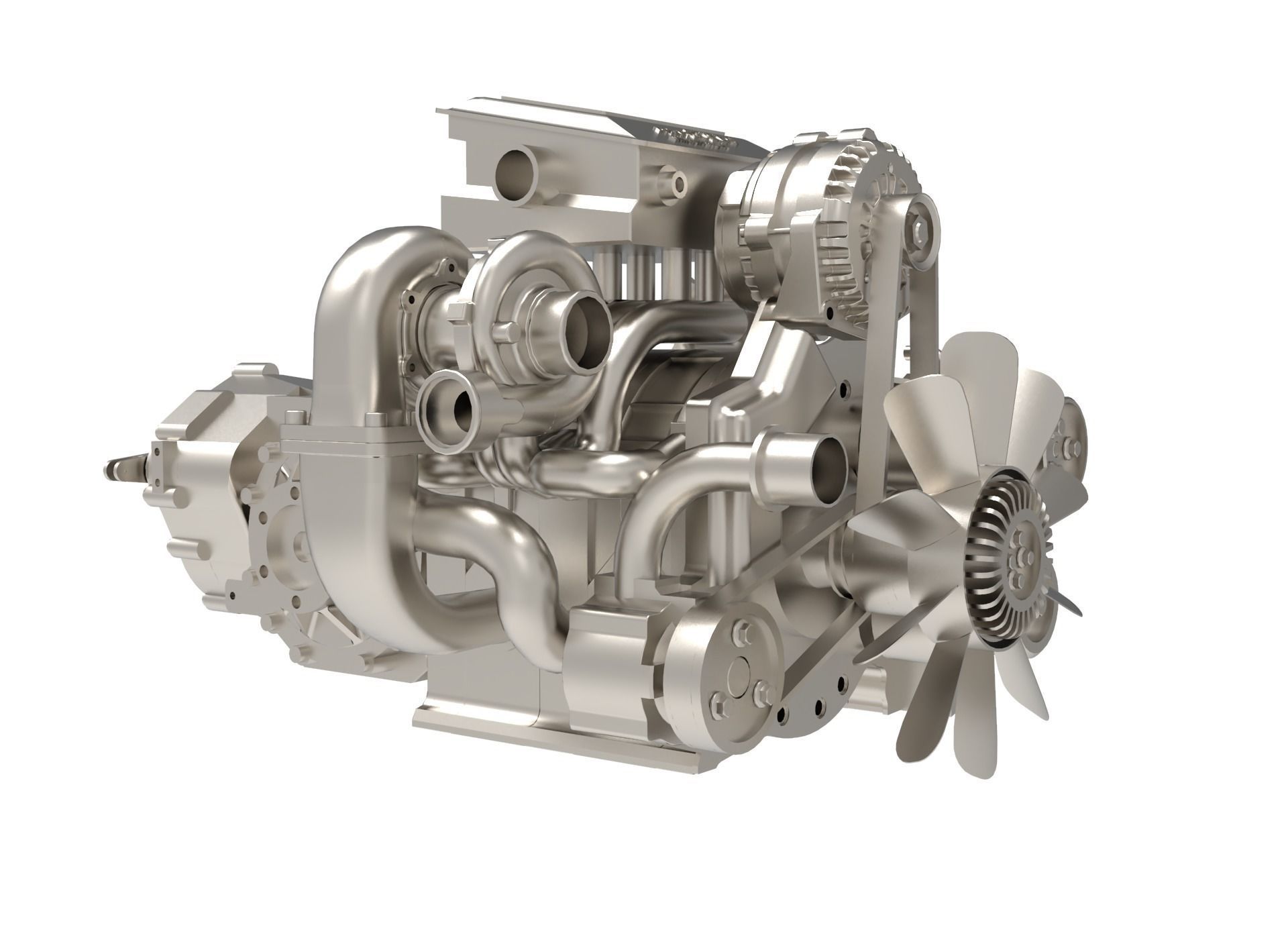 Wankel Engine 3D model_1