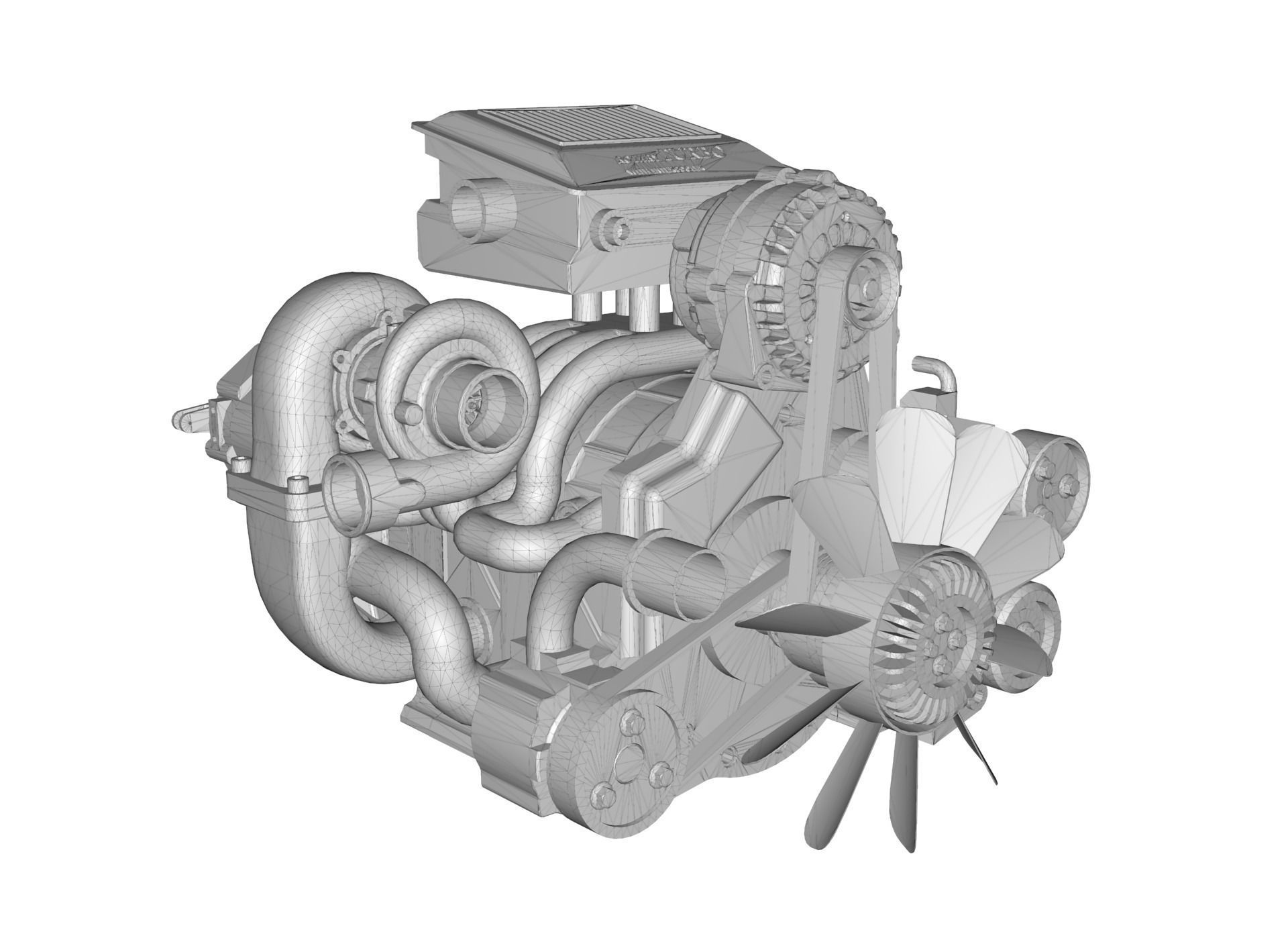 Wankel Engine 3D model_8