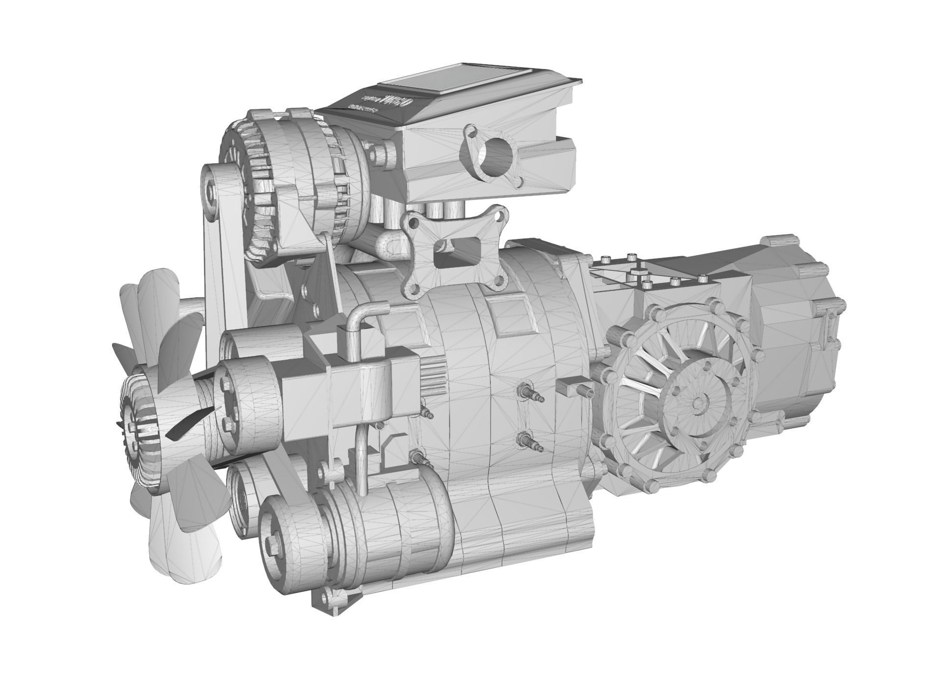 Wankel Engine 3D model_7
