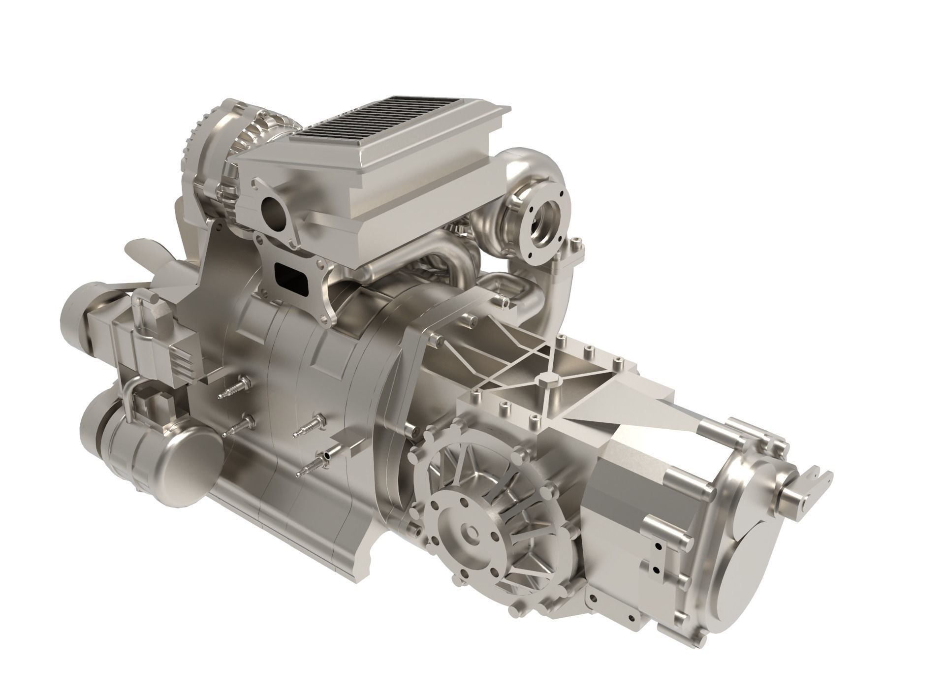 Wankel Engine 3D model_4