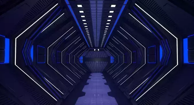 Sci Fi Tunnel  3D model