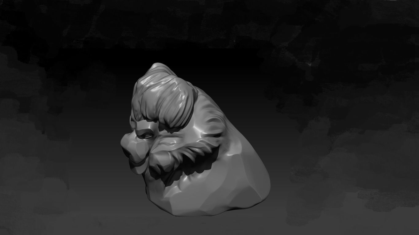 lion head  3D print model_3