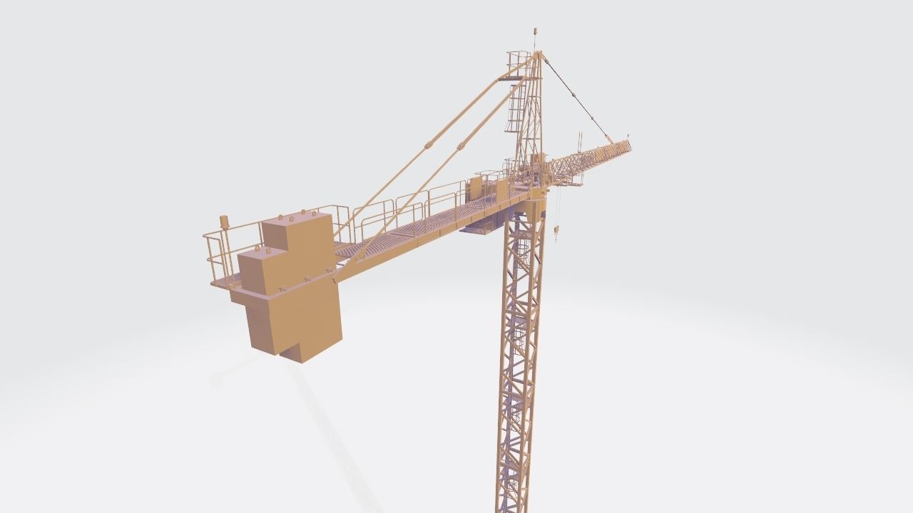 Hammerhead Tower Crane 7 - Construction Crane 3D model_23