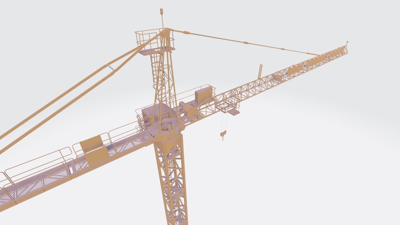 Hammerhead Tower Crane 7 - Construction Crane 3D model_22