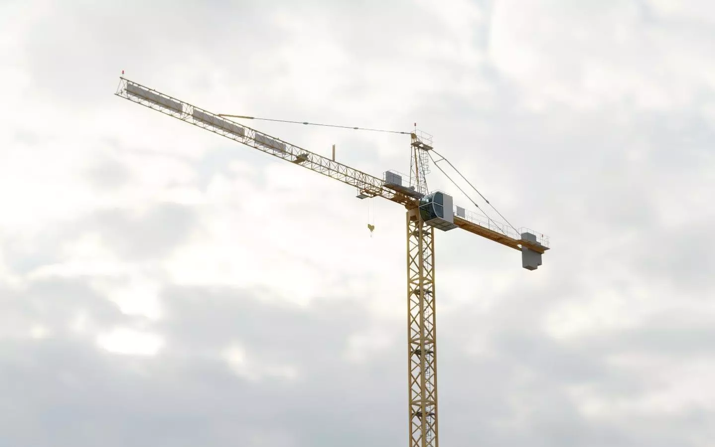 Hammerhead Tower Crane 7 - Construction Crane 3D model_0