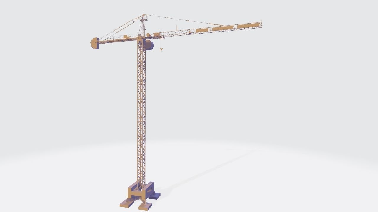 Hammerhead Tower Crane 7 - Construction Crane 3D model_24