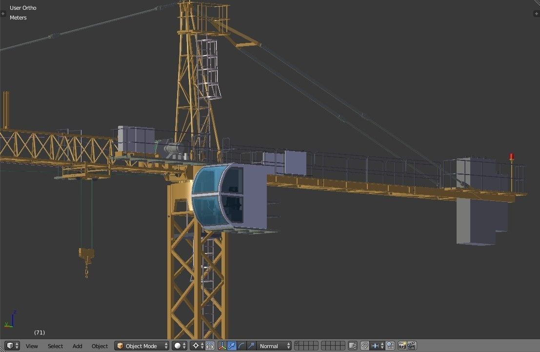 Hammerhead Tower Crane 7 - Construction Crane 3D model_17