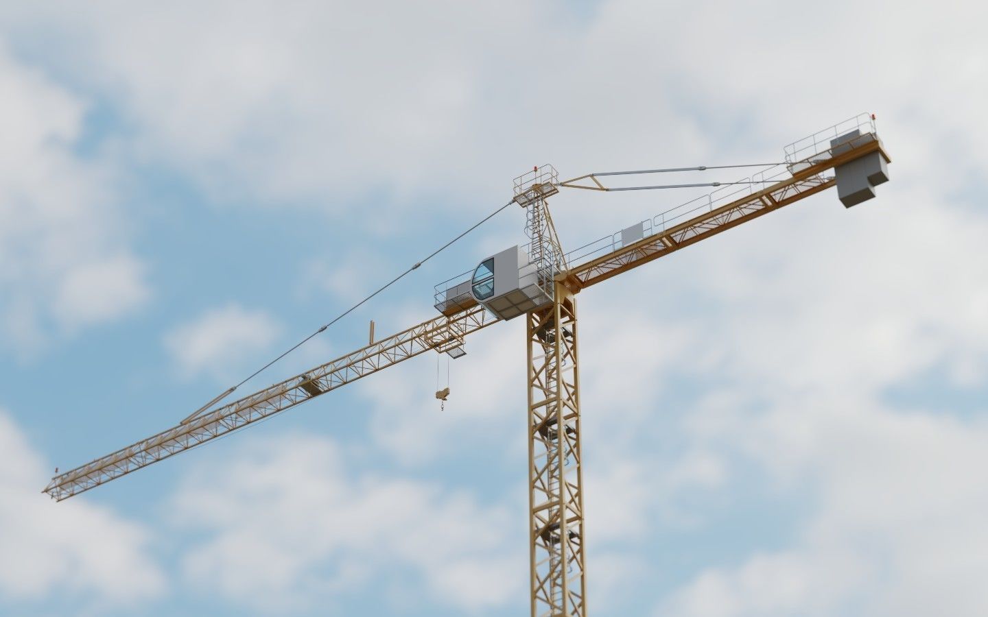Hammerhead Tower Crane 7 - Construction Crane 3D model_5
