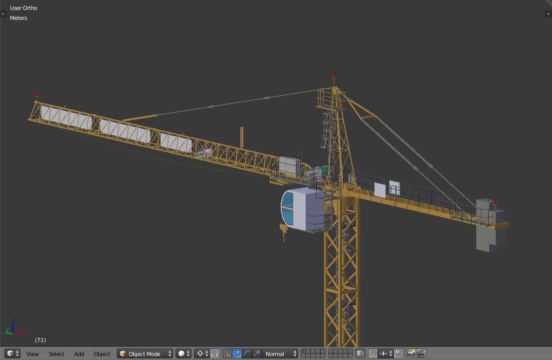 Hammerhead Tower Crane 7 - Construction Crane 3D model_19