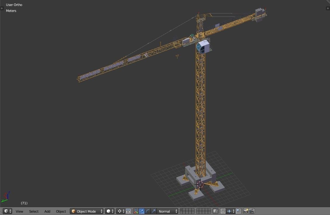 Hammerhead Tower Crane 7 - Construction Crane 3D model_20