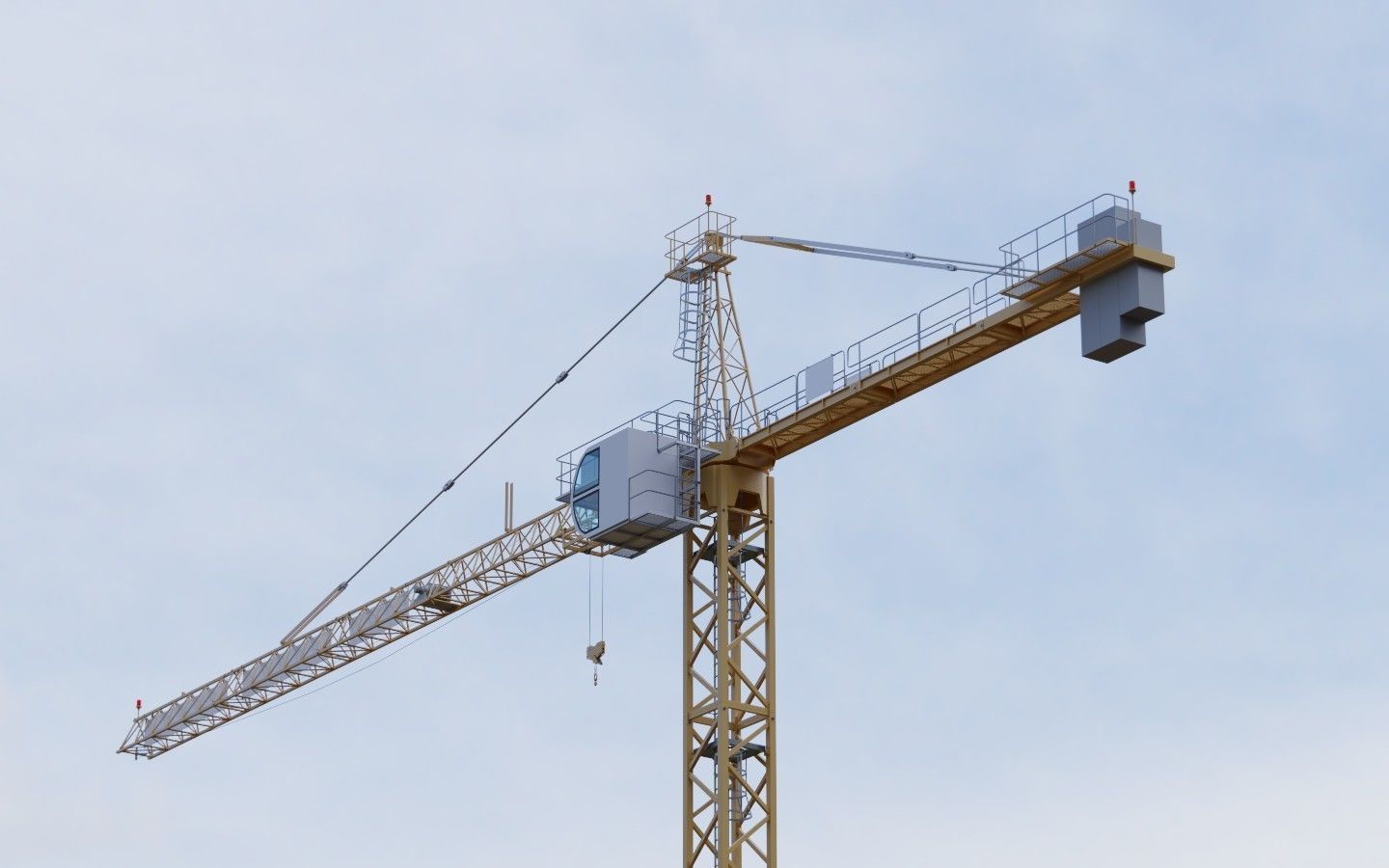 Hammerhead Tower Crane 7 - Construction Crane 3D model_2