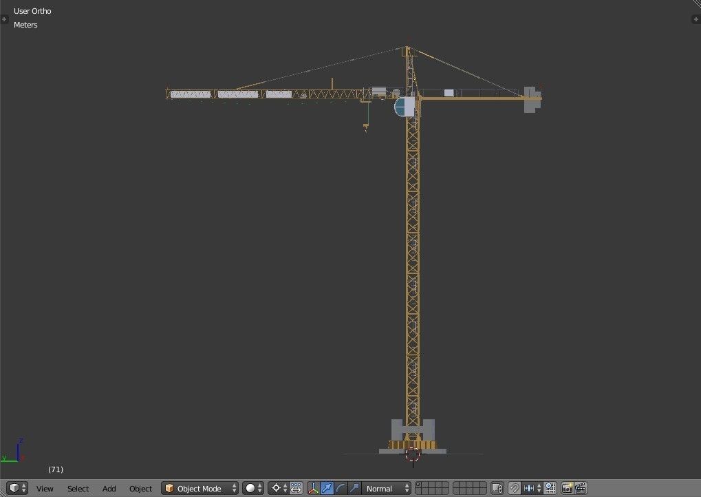 Hammerhead Tower Crane 7 - Construction Crane 3D model_16