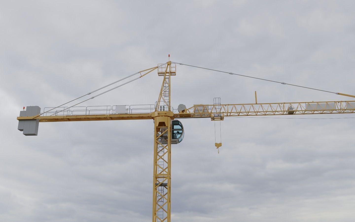 Hammerhead Tower Crane 7 - Construction Crane 3D model_7