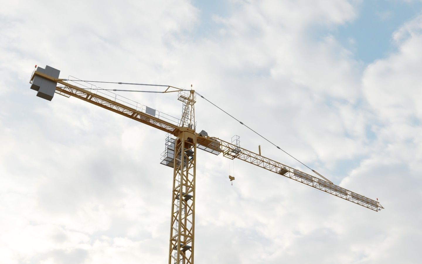 Hammerhead Tower Crane 7 - Construction Crane 3D model_1