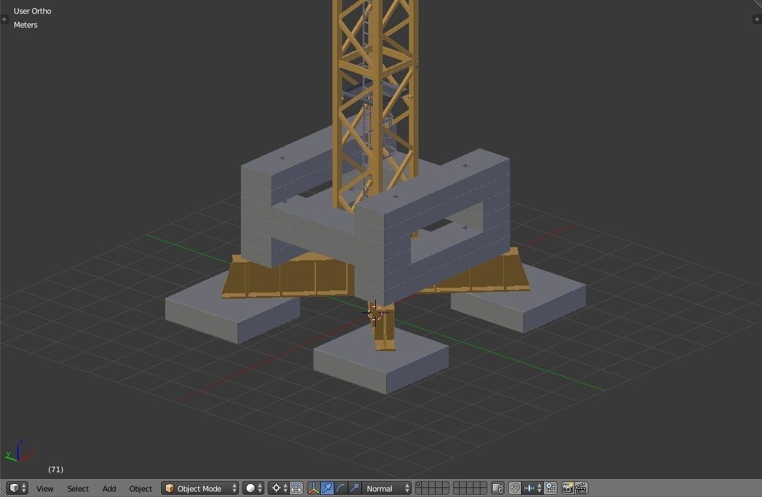Hammerhead Tower Crane 7 - Construction Crane 3D model_18