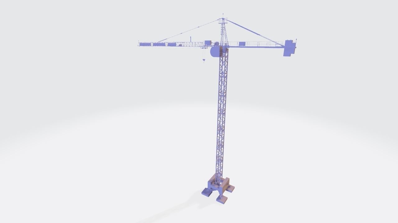 Hammerhead Tower Crane 7 - Construction Crane 3D model_21