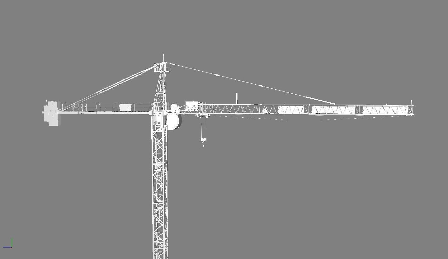 Hammerhead Tower Crane 7 - Construction Crane 3D model_14