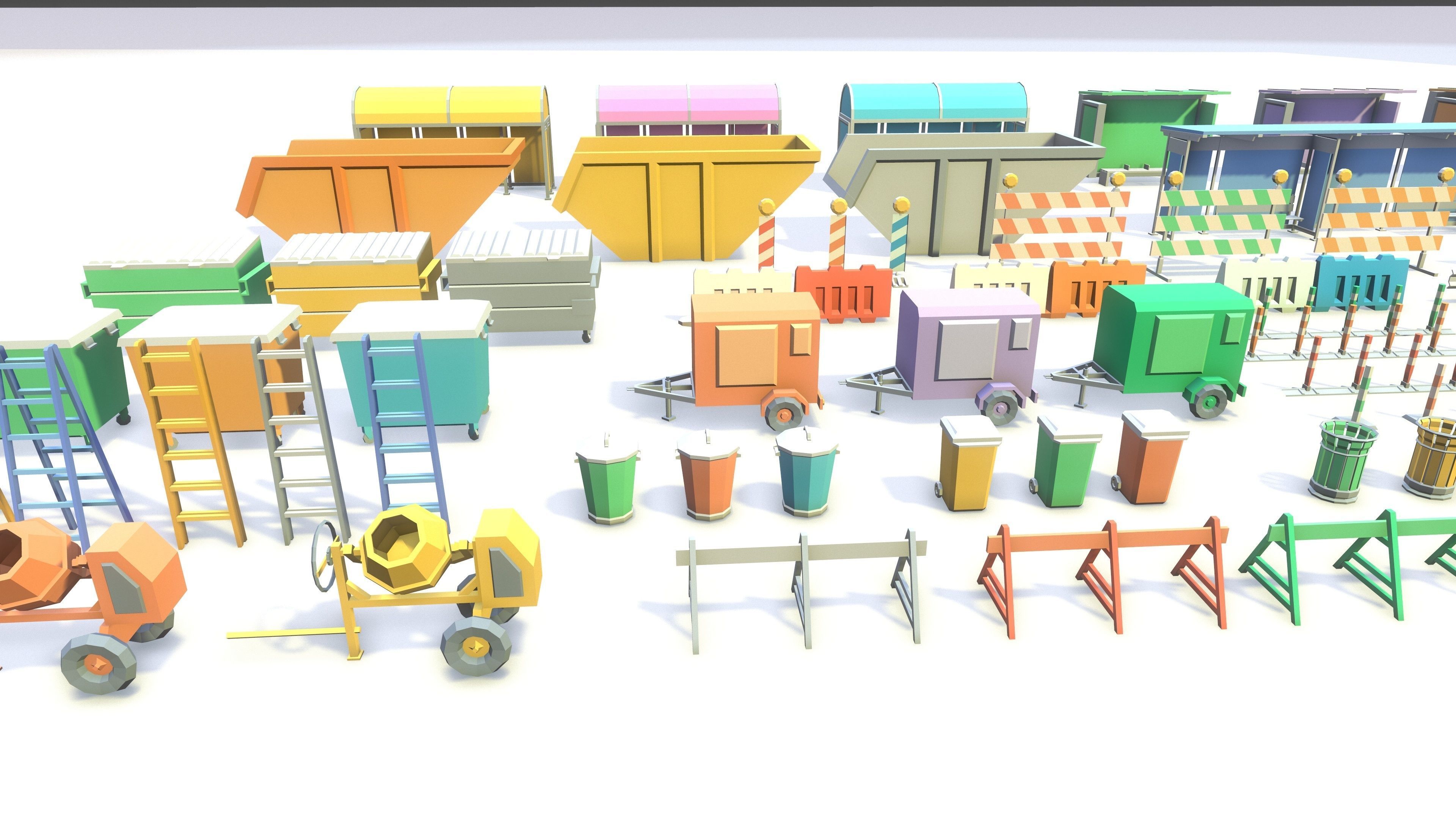 StreetSide PROPS - Low Poly Assets Low-poly 3D model Low-poly 3D model_6