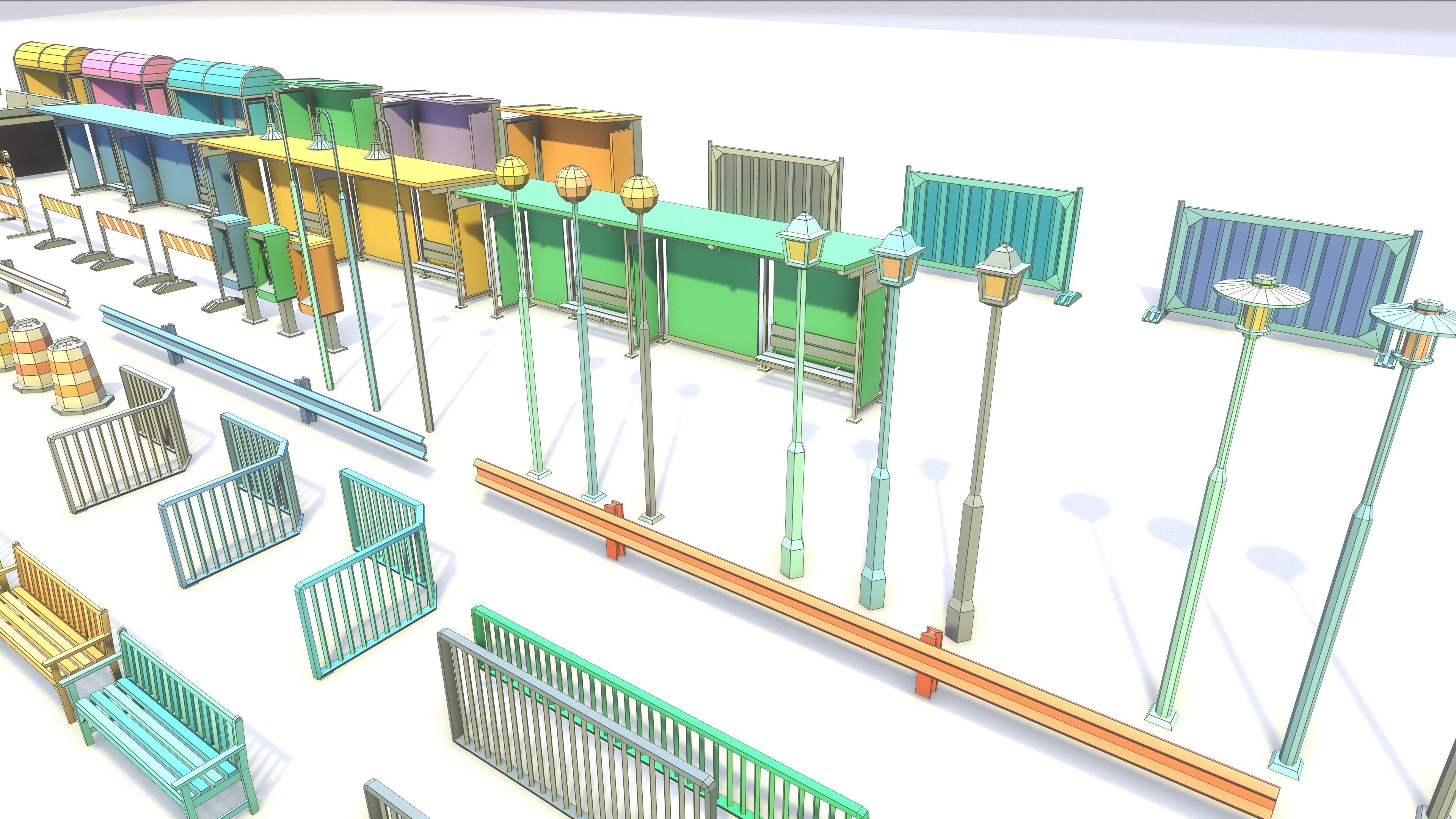 StreetSide PROPS - Low Poly Assets Low-poly 3D model Low-poly 3D model_9