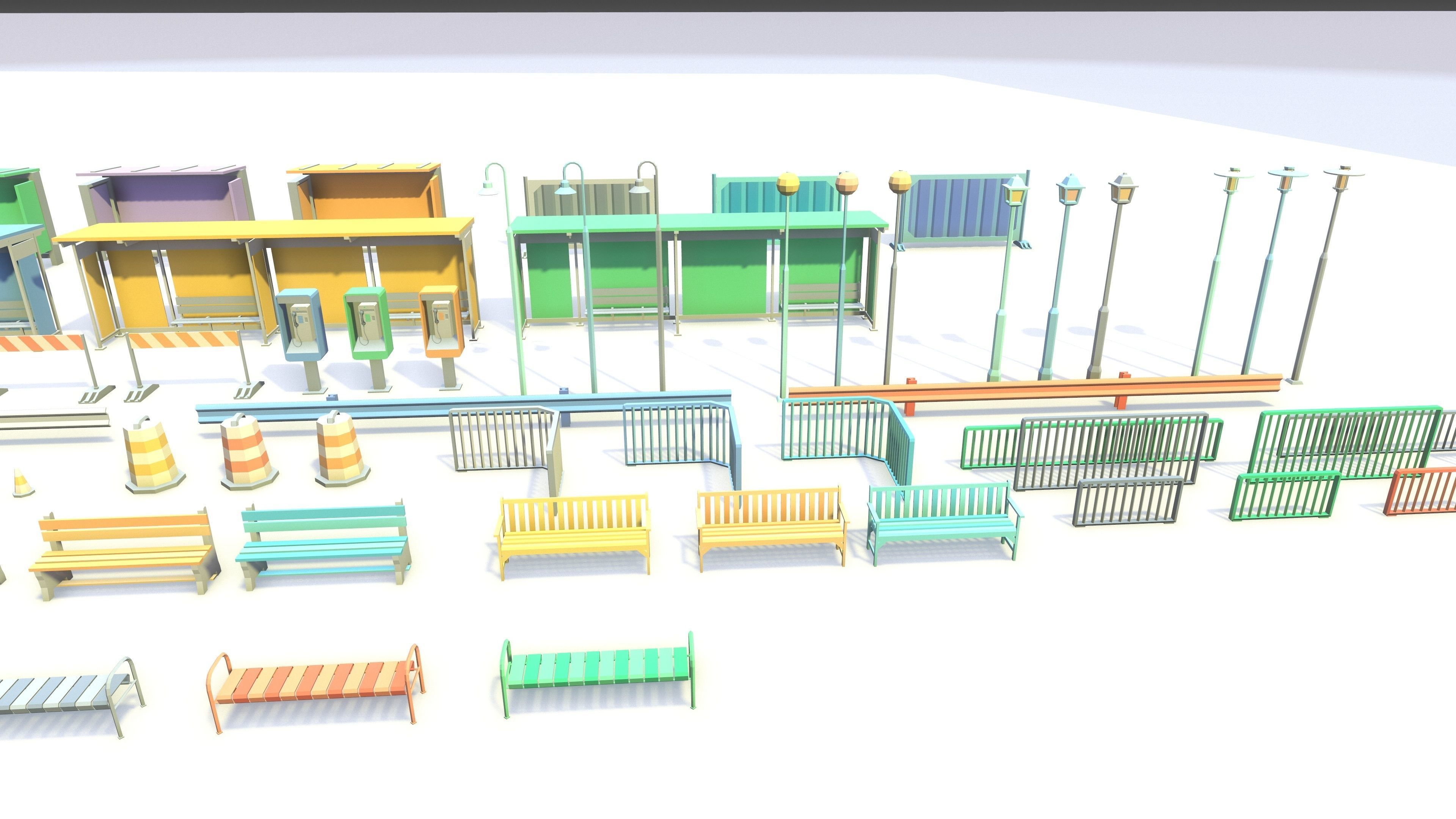 StreetSide PROPS - Low Poly Assets Low-poly 3D model Low-poly 3D model_10