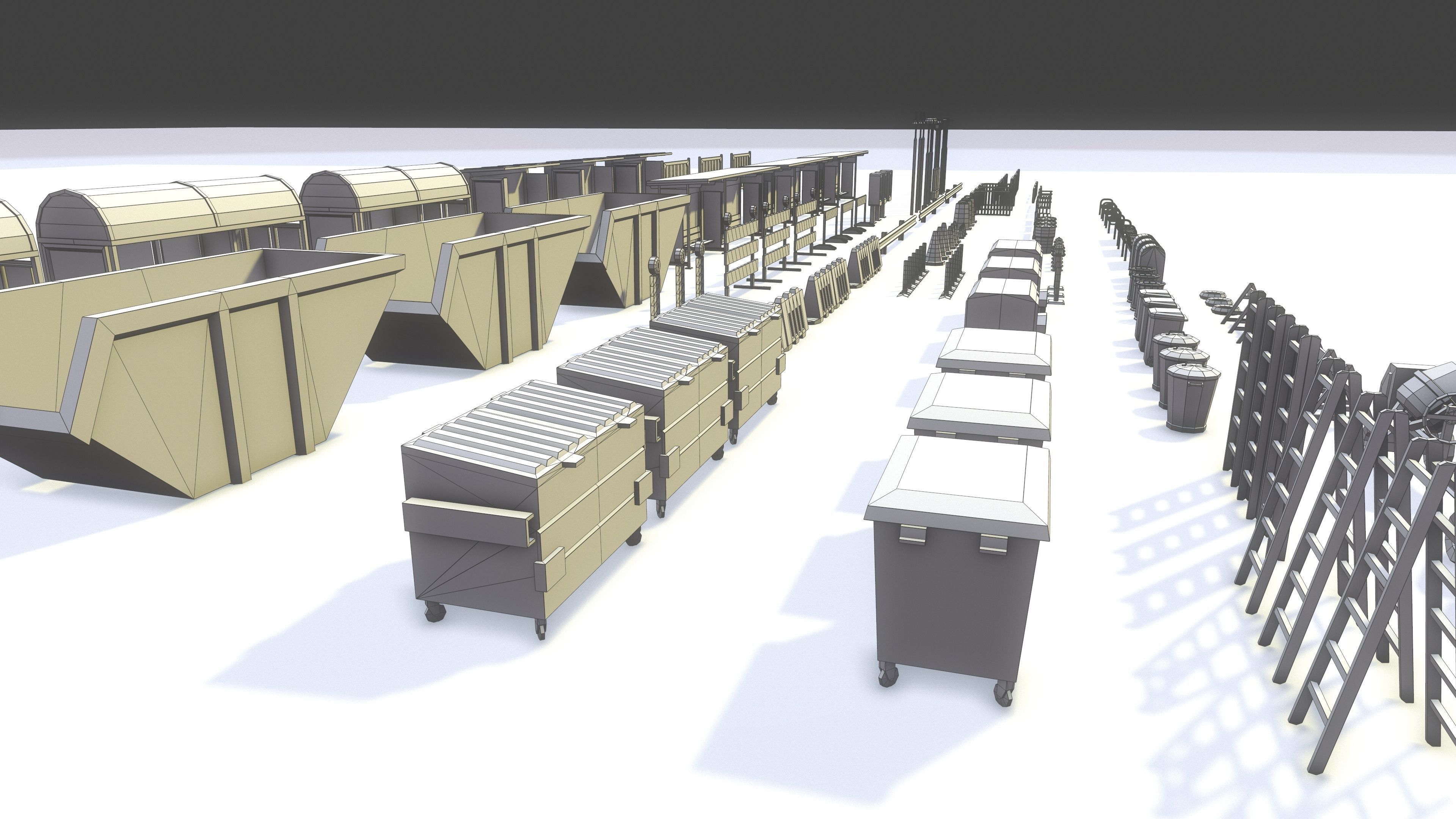 StreetSide PROPS - Low Poly Assets Low-poly 3D model Low-poly 3D model_18