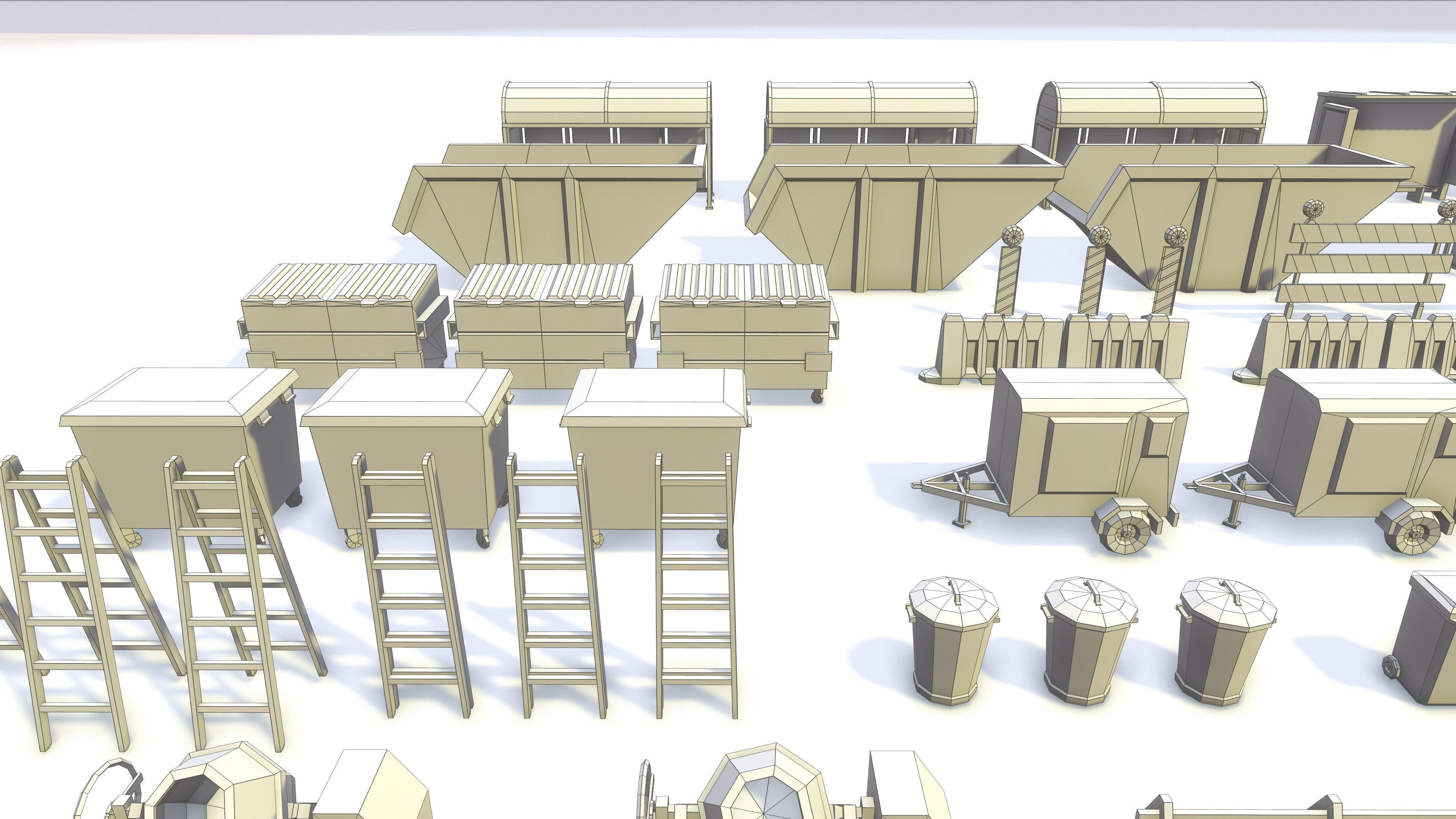 StreetSide PROPS - Low Poly Assets Low-poly 3D model Low-poly 3D model_17