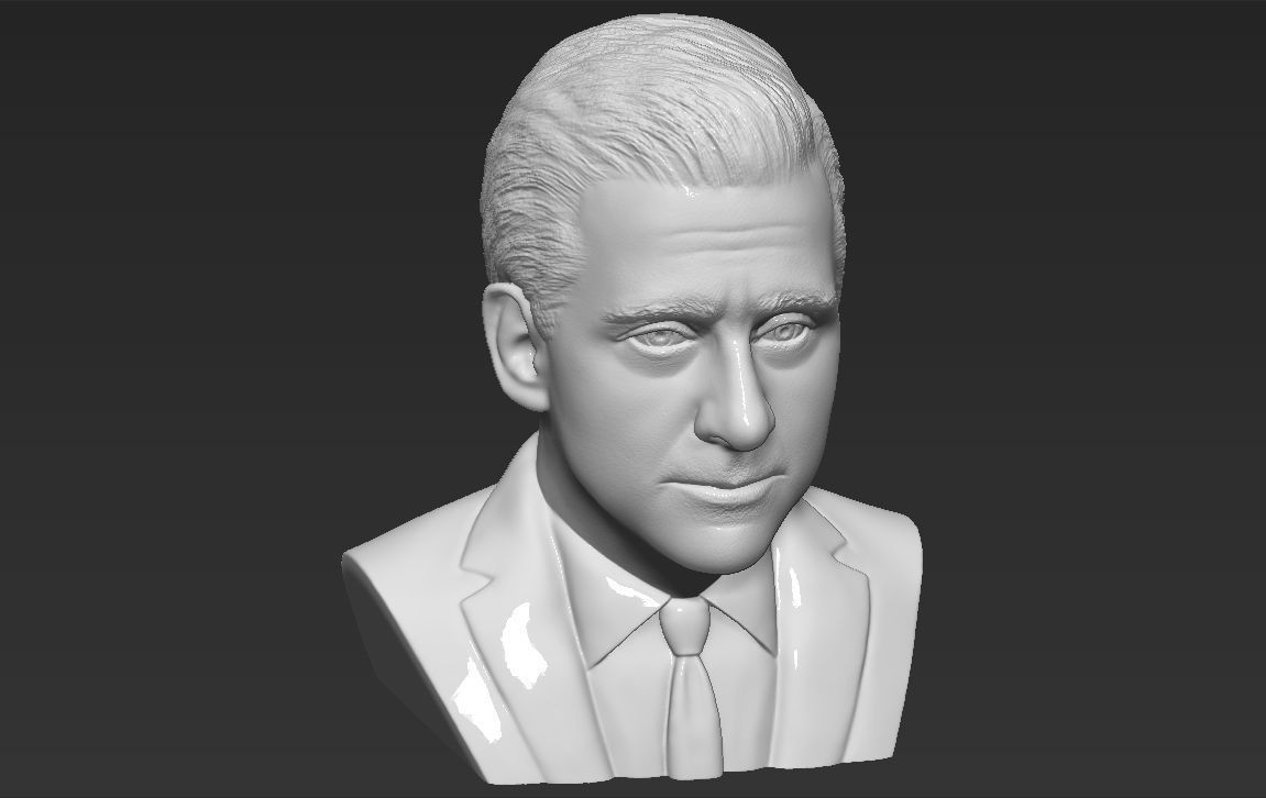 Michael Scott The Office bust 3D printing ready stl obj formats 3D print model_10