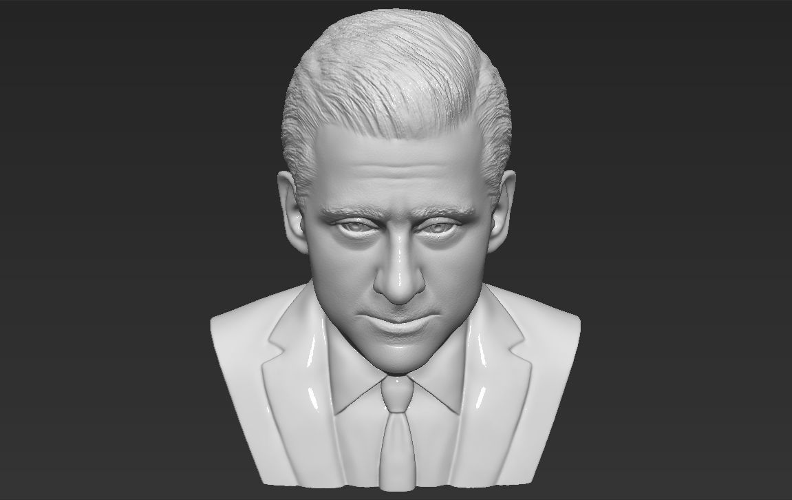 Michael Scott The Office bust 3D printing ready stl obj formats 3D print model_12