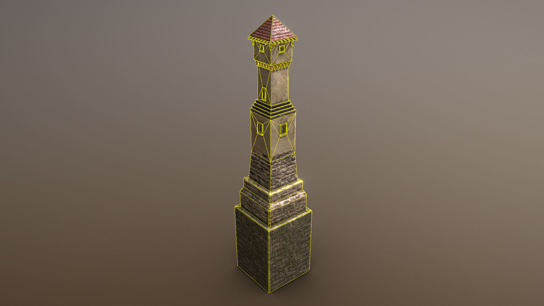 Medieval DRAGON Tower 02 Low-poly 3D model_11