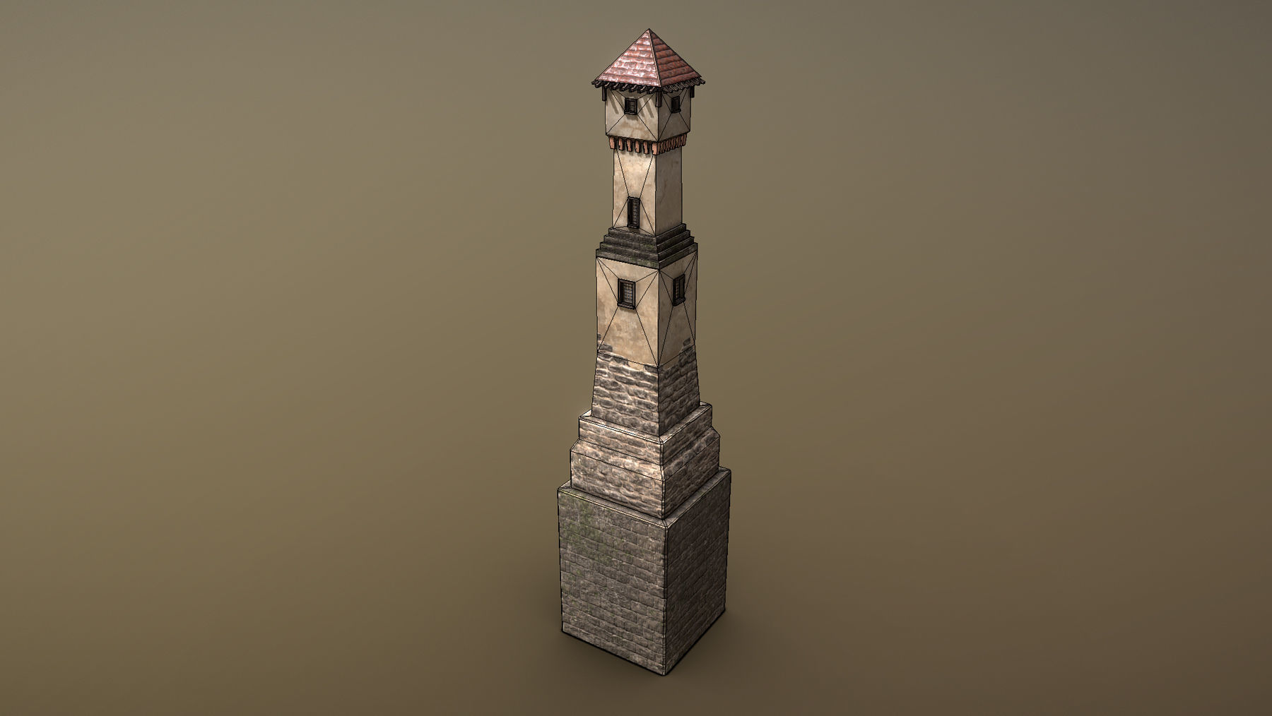 Medieval DRAGON Tower 02 Low-poly 3D model_12
