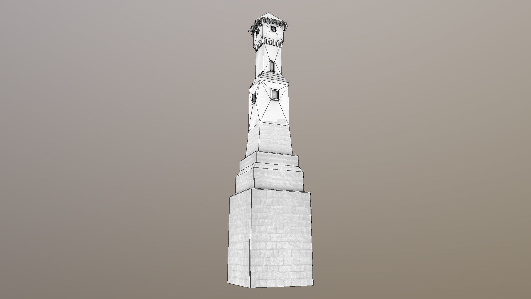 Medieval DRAGON Tower 02 Low-poly 3D model_16