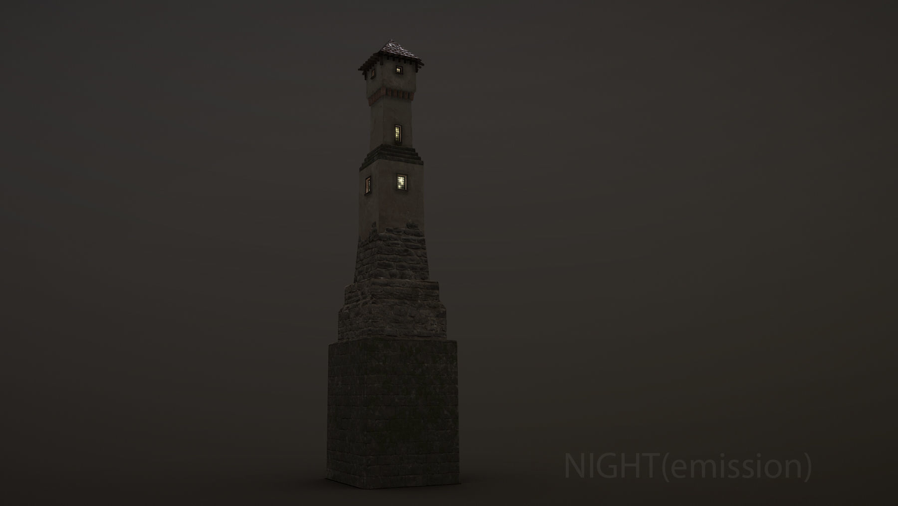 Medieval DRAGON Tower 02 Low-poly 3D model_17