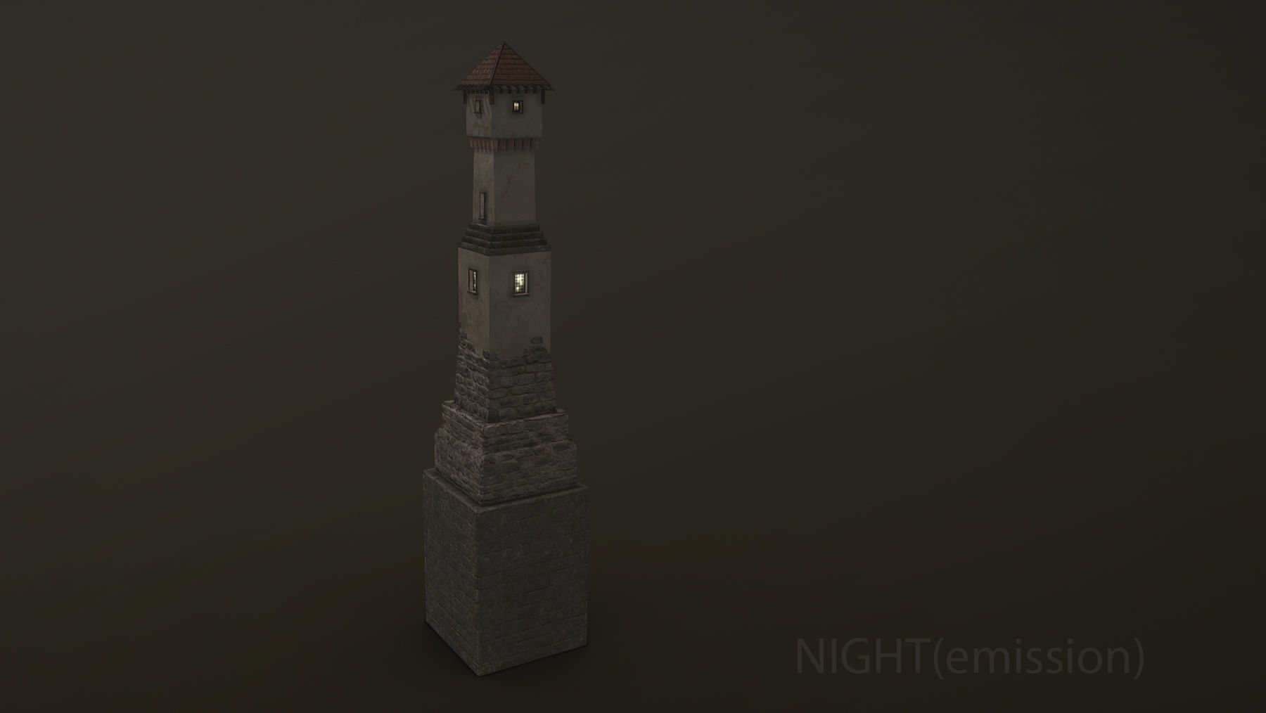 Medieval DRAGON Tower 02 Low-poly 3D model_18