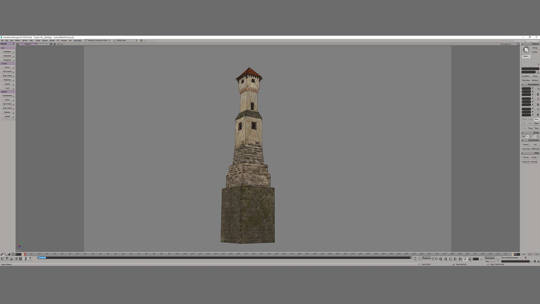 Medieval DRAGON Tower 02 Low-poly 3D model_20