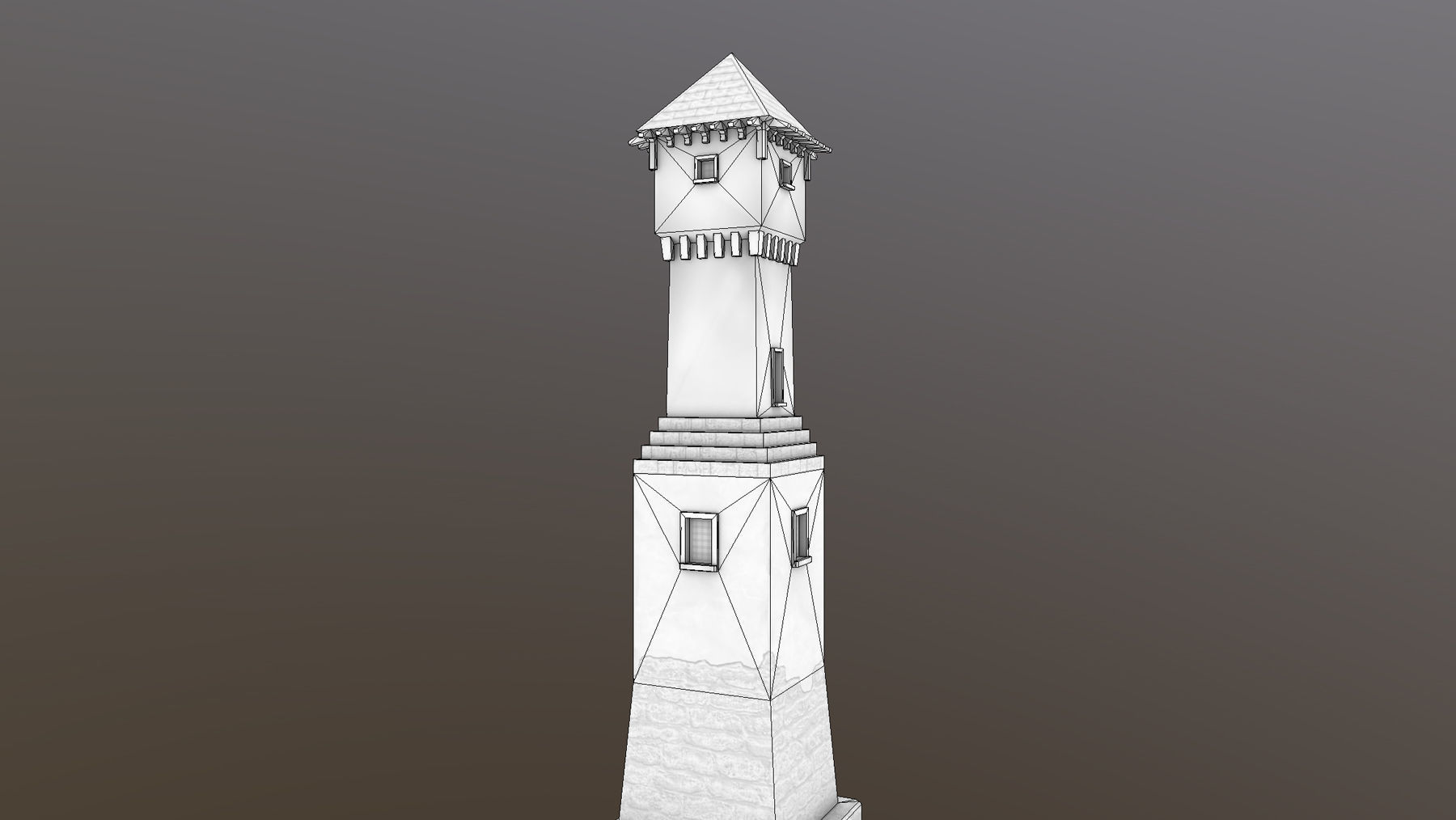Medieval DRAGON Tower 02 Low-poly 3D model_15
