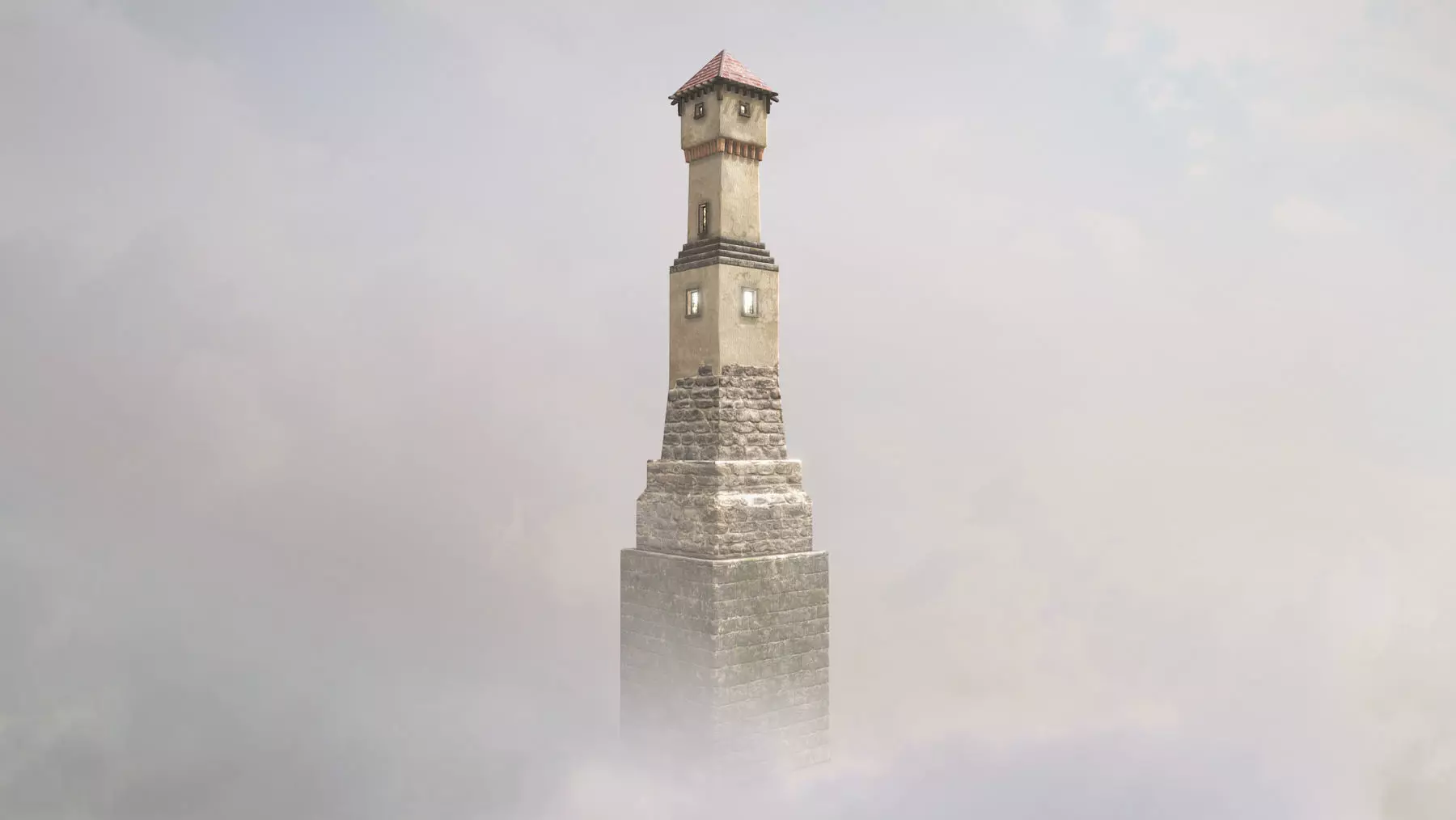 Medieval DRAGON Tower 02 Low-poly 3D model_0