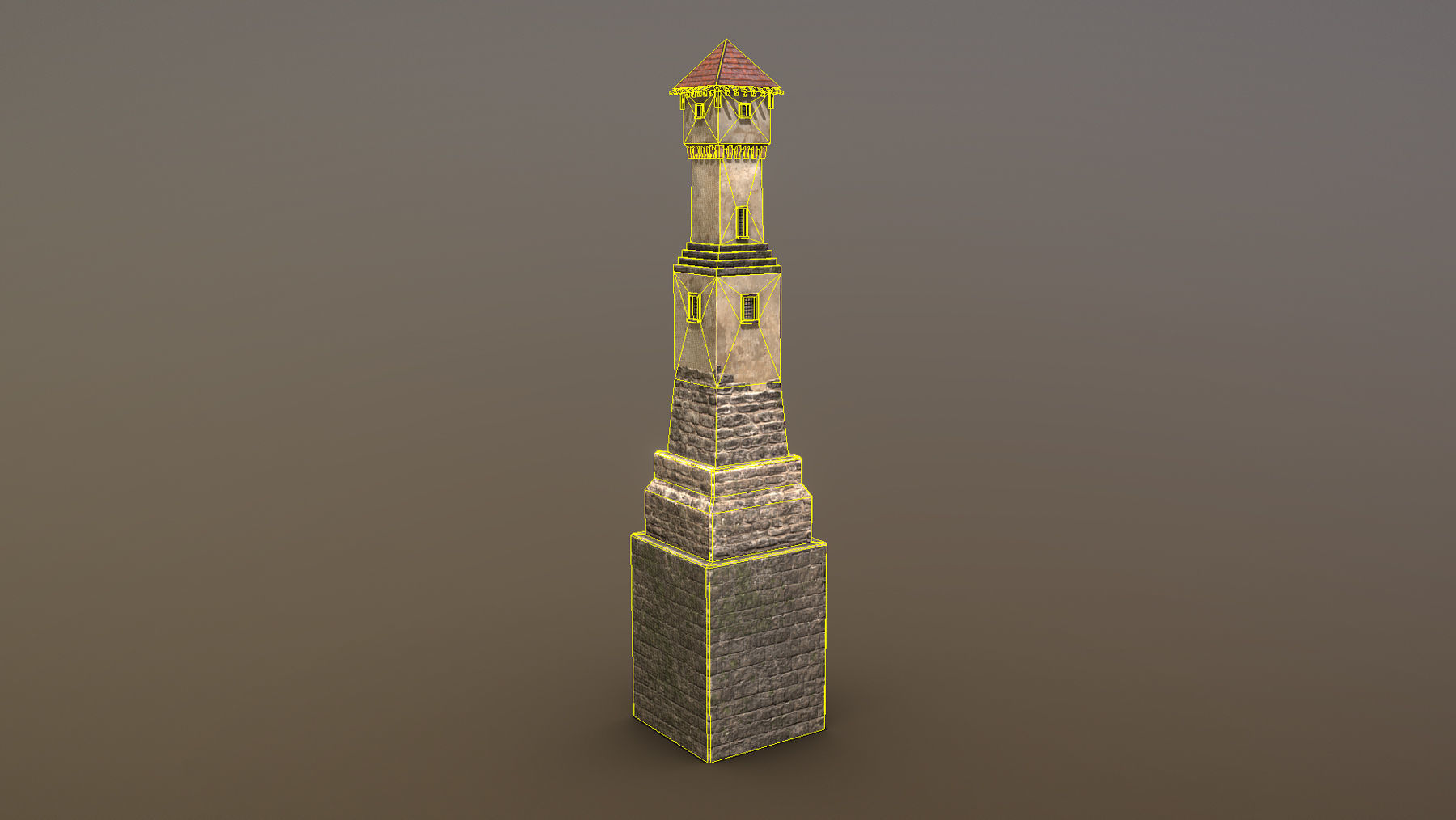 Medieval DRAGON Tower 02 Low-poly 3D model_10