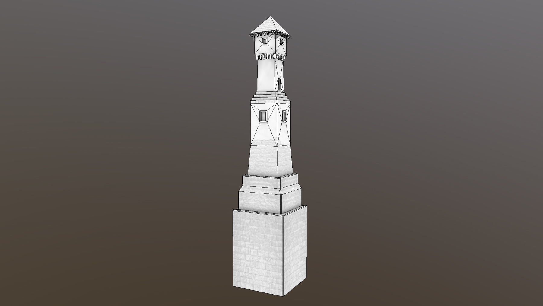 Medieval DRAGON Tower 02 Low-poly 3D model_14