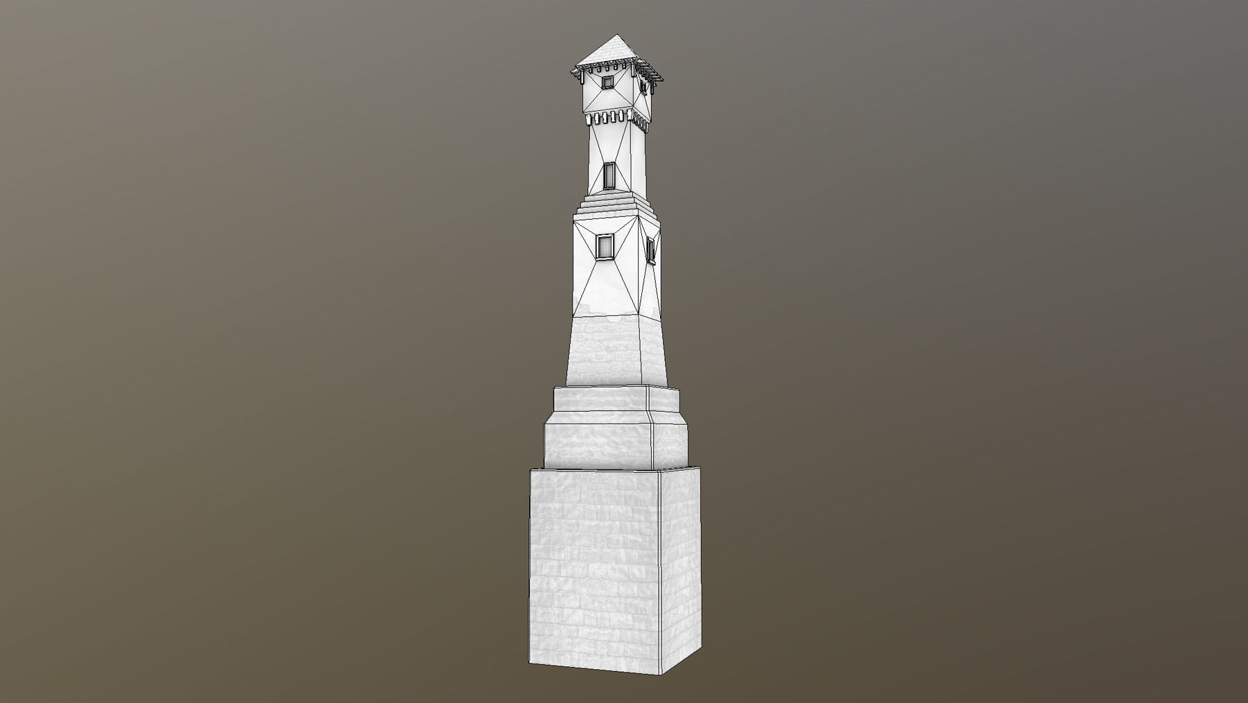 Medieval DRAGON Tower 02 Low-poly 3D model_13
